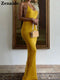 Zenaide 2022 Cut Y2K Long Dress Backless Spaghetti Strap Sexy Maxi Bodycon Dresses Pink Women Summer Black Beach Party Outfits