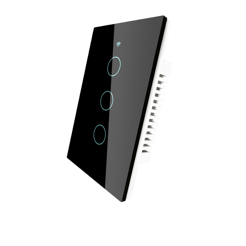 MOES Smart Glass Panel Switch Smart Life/Tuya App Multi-Control Association, Voice Control with Alexa,Google Home,1/2/3/4 Gang