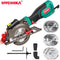 HYCHIKA Mini Circular Saw, 750W Laser Guide Electric Circular Saw, 3500RPM Saw Power Tool with 6 Blades