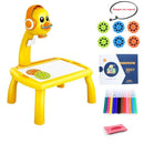 Mini Led Projector Art Drawing Table Light Toy for Children Kids Painting Board Small Desk Educational Learning Paint Tool Craft