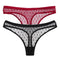 2PCS/Set Lace Sexy G-String Thongs Transparent Women&
