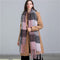 2022 New Women Plaid Scarf Winter Pashmina Shawls Cashmere Thick Wraps Lady Tassel Warm Scarves Rainbow Hairy Bufanda