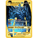 Newest Pokemon Vmax V GX EX Shiny Gold Metal Card PV French Game Tag Team Fighting Ordering Series Child Christmas Gift