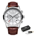 LIGE Men Watches Waterproof Luminous Top Brand Luxury Leather Casual Sports Quartz Wristwatch Military Man Watch For Men relogio