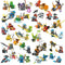 Disney 4cm Children Anime figure Building Blocks Kid Gift Toy Model Mini City Movies Characters Figurine Compatible With Lego