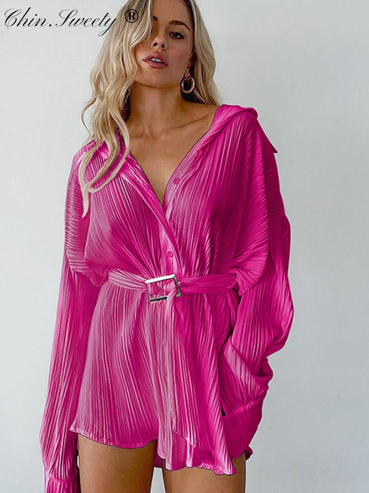 Sexy Green Pleated Women&