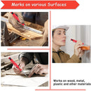 Solid Carpenter Pencil Set with 6 Refill Leads Built-in Sharpener Mechanical Pencil Marking Tool Kit for Woodworking Architect