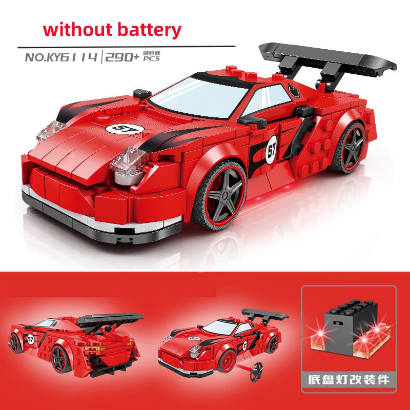 City Speed Champion Sports Car Building Blocks Technique Car Carro Rennau Voiture Vehicle Educational Construction Toys For Kids
