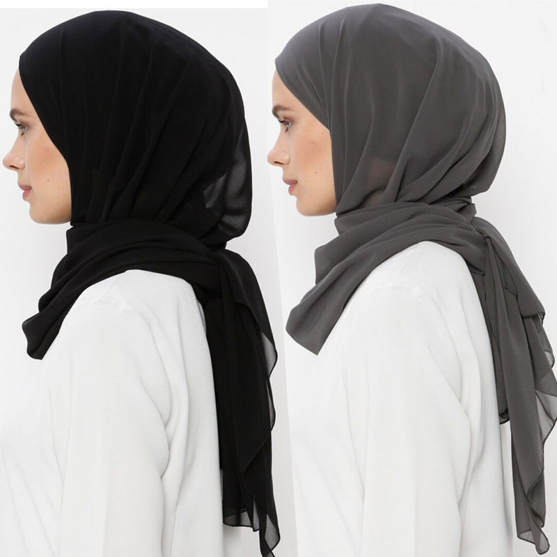 Women Muslim Instant Chiffon Hijab With Cap Underscarf Bonnet HIjabs  Scarf Islam Headscarf Headwrap Turbante