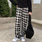 Plaid Thin pants women summer 2022 new high-waisted loose-fitting straight trousers dropshipping tug pants casual pants