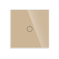 Bingoelec EU AC100-240V Tempered Black White Crystal Glass Touch Switch Panel Wall Light Sensor Button 1Gang 2gang LED Indicator
