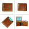 GENODERN Cow Leather Men Wallets with Coin Pocket Vintage Male Purse RFID Blocking Genuine Leather Men Wallet with Card Holders
