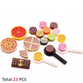 Marumine Mini Food Toys Building Blocks Hamburger Pizza Fries Cake Dessert Chocolate Cookies MOC Bricks Plastic Assemble Part