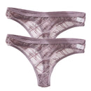 2PCS/Set Lace Sexy G-String Thongs Transparent Women&