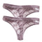 2PCS/Set Lace Sexy G-String Thongs Transparent Women&