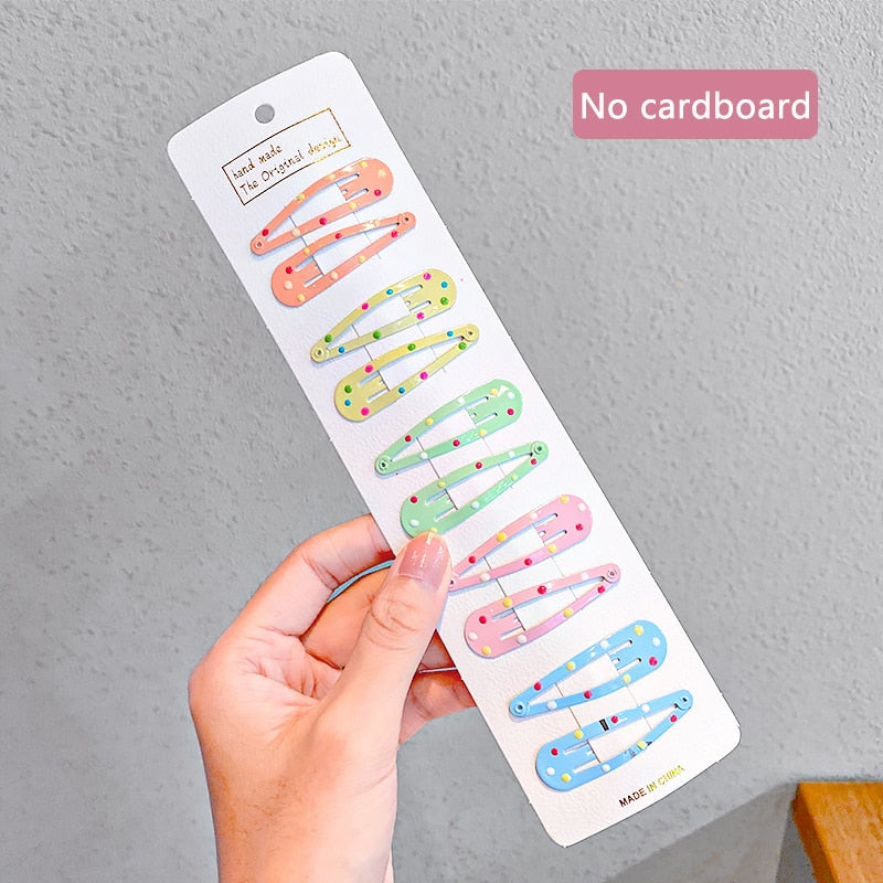 10pcs Snap Hair Clips for Girls Clip Pins BB Hairpins Color Metal Barrettes for Baby Children Women Girls Styling Accessories