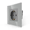 Bingoelec Power Socket,16A EU Standard Electrical Outlet 86mm*86mm White Crystal Glass Panel Wall Socket