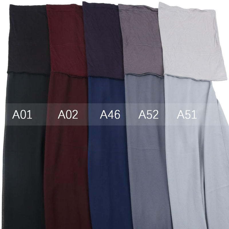 Women Muslim Instant Chiffon Hijab With Cap Underscarf Bonnet HIjabs  Scarf Islam Headscarf Headwrap Turbante