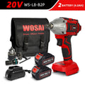 WOSAI 20V Cordless Brushless Electric Wrench Impact Wrench Socket Wrench 320N.m Li-ion Battery Hand Drill Installation
