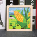 11X11CM Kids Wooden Puzzle Toy Vehicle Animal Jigsaw Cartoon Animal Traffic Tangram Toys Educational Toys Puzzles for Kids Gifts