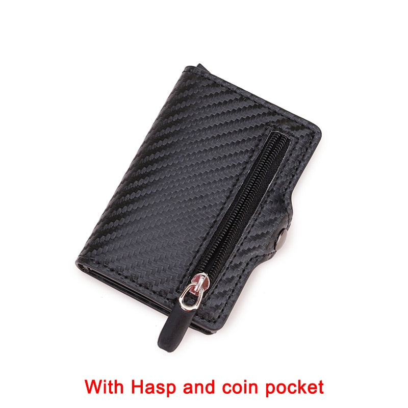 Carbon Fiber Rfid Card Holder Men Wallets Money Bag Male Vintage Black Male Purse 2022 Small Leather Mini Slim Wallets Walets