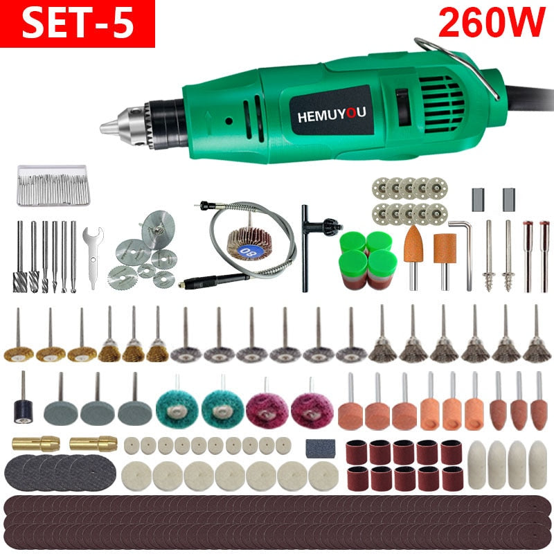 High-Power Engraver Electric Drill Engraving Dremel Rotary Tool 260W/480W Machine With Flexible Shaft 6-Position Variable Speed