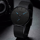 2022 Mens Fashion Minimalist Watches Men Business Casual Quartz Watch Simple Male Stainless Steel Mesh Band Clock reloj hombre