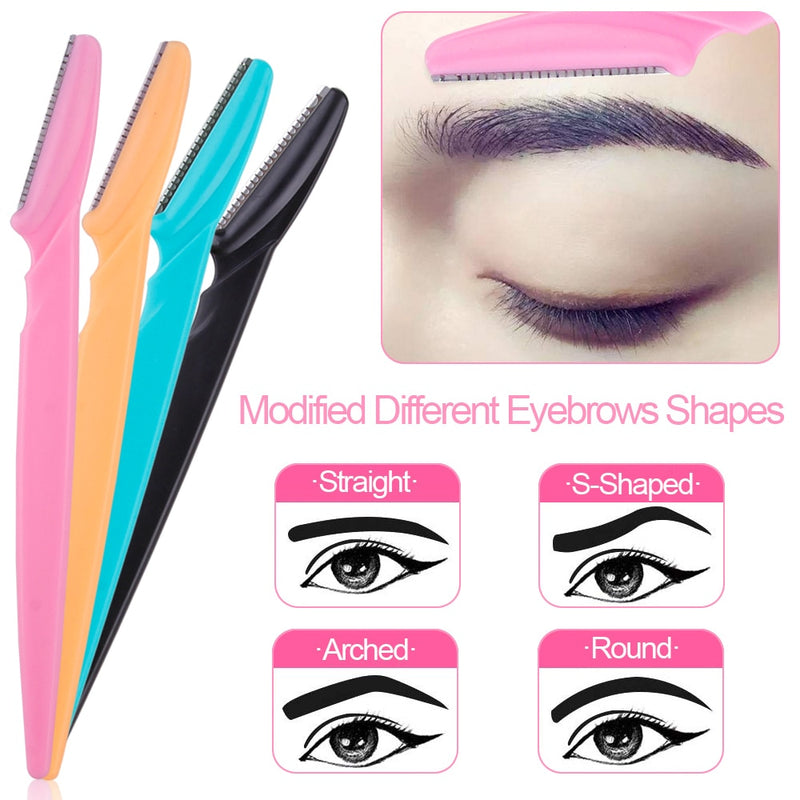 3/4/10Pcs Eyebrow Trimmer Safe Facial Blades Shaping Knife Eye Brow Shaver Face Hair Removal Razor Blades Woman Makeup Tools
