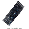 SR Standard Matte 3 in 1 Hebrew 15 Kinds Keyboard Stickers Language-English Arabic Russian Letter Film for PC Laptop Accessories