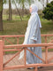 Ramadan Eid Fashion Puff Sleeve Muslim Abayas Robe Musulmane Abaya Elegant Silky Muslim Arab Worship Service Clothing Wy824
