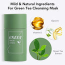 Green Tea Mask Stick Blackhead Remover Clay Face Mask Oil Control Acne Remover Pore Cleansing Purifying Detoxifying Skin Care