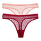 2PCS/Set Lace Sexy G-String Thongs Transparent Women&
