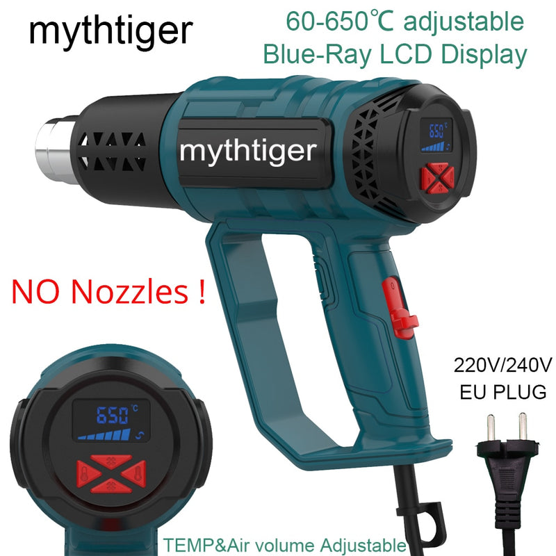 Heat Gun 2000W Professional Hot Air Gun with 2 Temperature Modes Hands-Free Stand Built-in Ideal for Stripping Paints Soldering