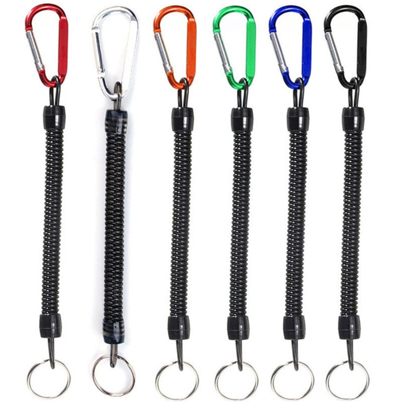 XC Tactical Lanyard Spring Rope Outdoor Hiking Camping Anti-lost Phone Key Chain Molle Military Backpack Attactment Spring Strap