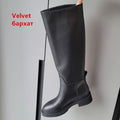 FEDONAS 2023 Ins ZA Genuine Leather Knee High Boots For Women Thick Heeled Autumn Winter Warm Shoes Woman High Motorcycle Boots