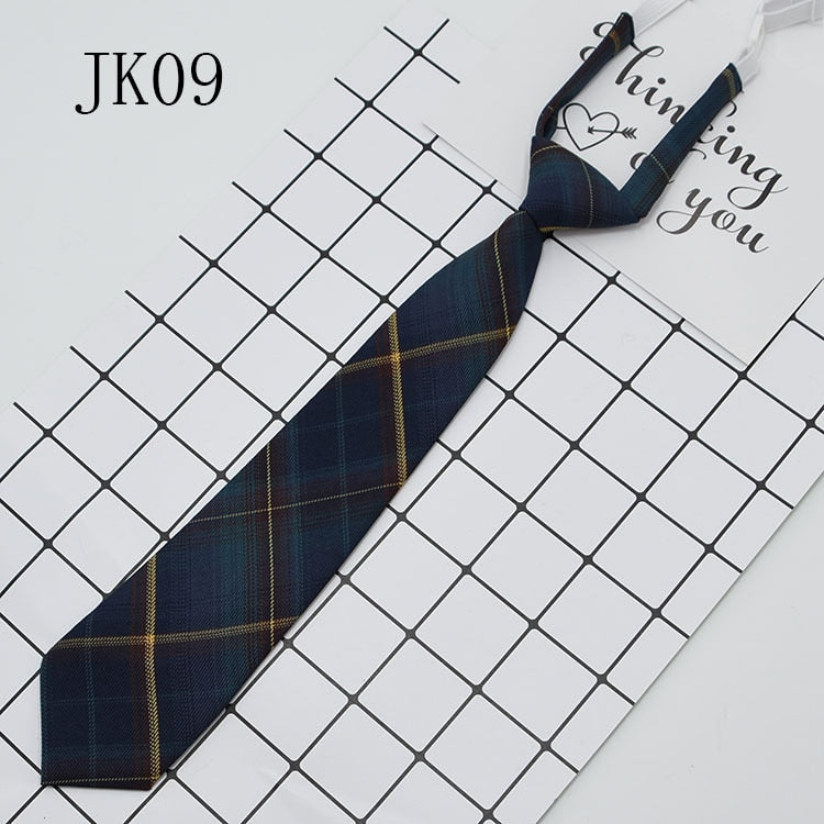 Shirt Necktie Women College Style JK Plaid Uniform  Detachable Collars Removable Ties Apparel Accessories галстук женский