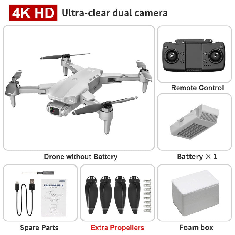 XKJ L900 PRO GPS Drone 4K Dual HD Camera Professional Aerial Photography Brushless Motor Foldable Quadcopter RC Distance1200M