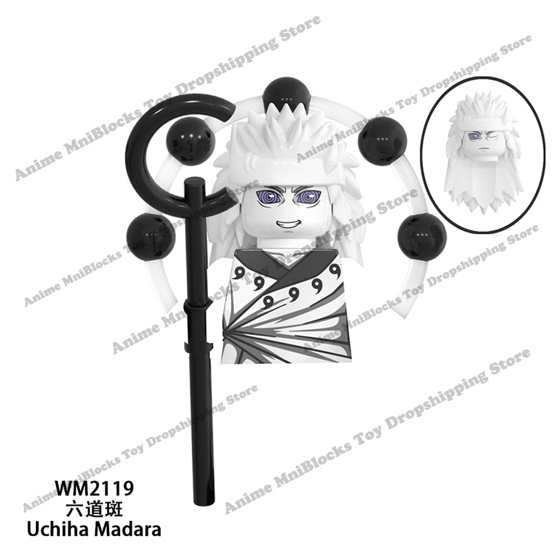WM6105 WM6106 WM6107 WM6108 WM6109 Naruto blocks anime bricks Sasuke Kakashi mini action toy figures Assemble toys kids gifts