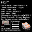 Mini Fast Wire Cable Connectors Universal Compact Conductor Spring Splicing Wiring Connector Push-in Terminal Block P421 F12