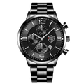 Brand Fashion Men&#39;s Sports Watches for Men Business Stainless Steel Quartz Wrist Watch Luxury Man Casual Leather Luminous Clock