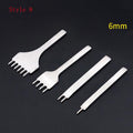 3/4/5/6mm Spacing Punch Tool For Leather Hole Punches Tool Lacing Stitching Sewing DIY Leather Craft Tools 1/2/4/6 Prong