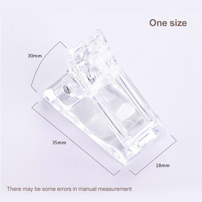 Acrylic Nail Clip Transparent Gel Quick Building Nail Tips Clips Fingernail Extension UV Clamps Manicure Art Builder Tools Set