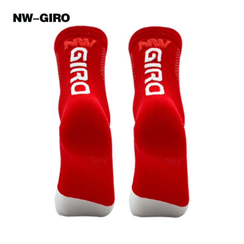 NW-GIRO 2022 New Cycling Socks Bike Nurse Compression Road Bike Running Mtb Knee-high White Sports Funny Brand Black
