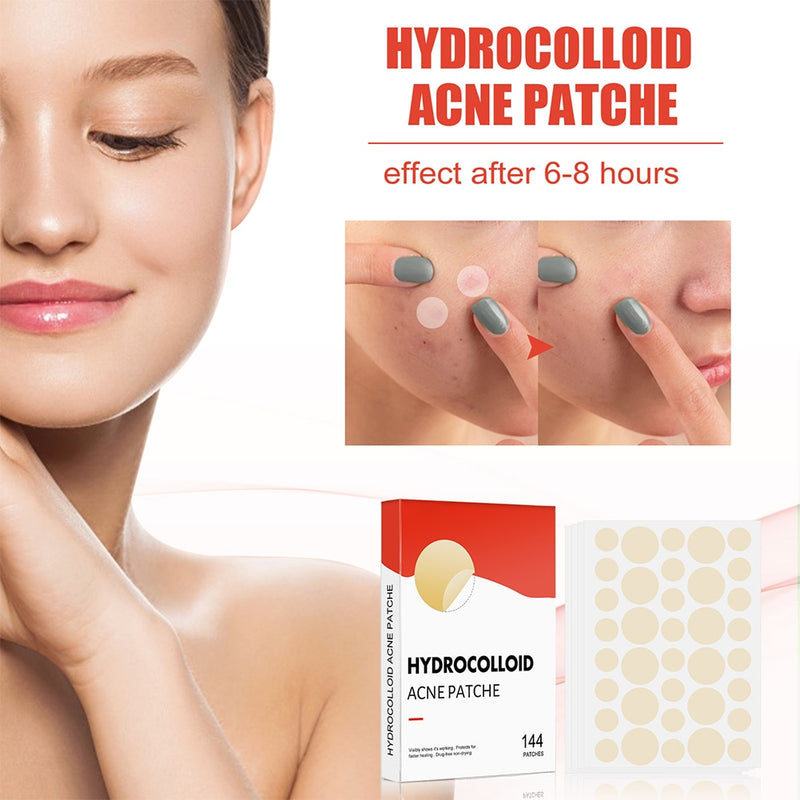 144pcs/set Face Men Women Skin Care Acne Pimple Patch 2 Sizes Invisible Professional Healing Absorbing Spot Sticker Covering