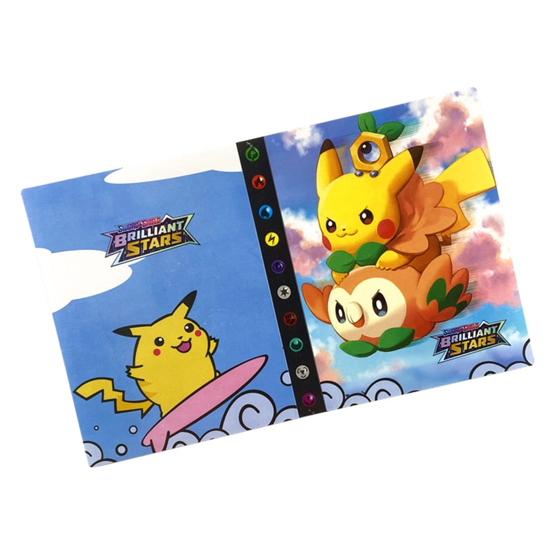 240 Cards Pokemon Album Book Collection Holder Pocket Anime Map Game Card Binder Folder Top Loaded List Toy Gift For Kids