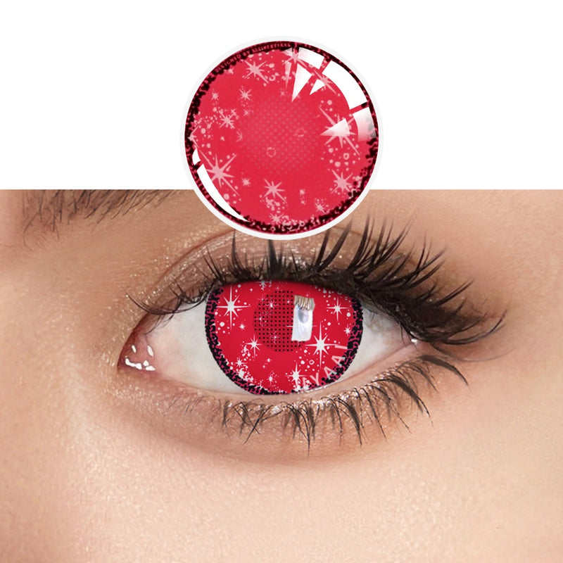 UYAAI 2pcs Halloween Colorful Contact Lenses Anime Cosplay Eye Lenses multicolored lenses Lenses White Black Red Lenses