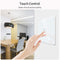 Bingoelec EU AC100-240V Tempered Black White Crystal Glass Touch Switch Panel Wall Light Sensor Button 1Gang 2gang LED Indicator