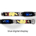 Pokemon Strap LED Electronic Watch Fashion Colorful Bracelet Touch Waterproof Anime Character Pikachu Educational Children&#39;s