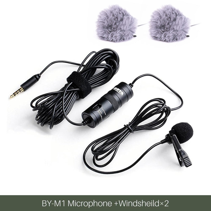 Original BOYA BY-M1 Recording Microfone Lavalier Lapel Microphone Video Mic For Youtube Video Record Mic For Pc iPhone Android