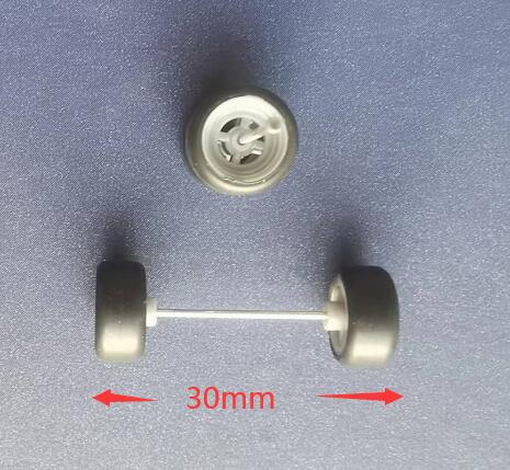 4PCS 1/64 Scale Alloy Car Model 5.2mm/11mm Size Rubber Tires + Wheels + Axles for Modified 1:64 Matchbox/Domeka/HW Model Cars